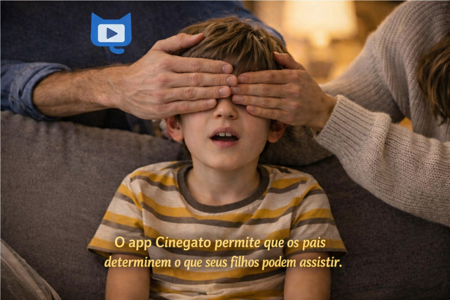 O app Cinegato dá aos pais a opção de estabelecer limites para o conteúdo acessado pelos filhos